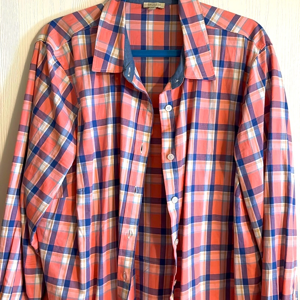 Talbots women’s plaid button down